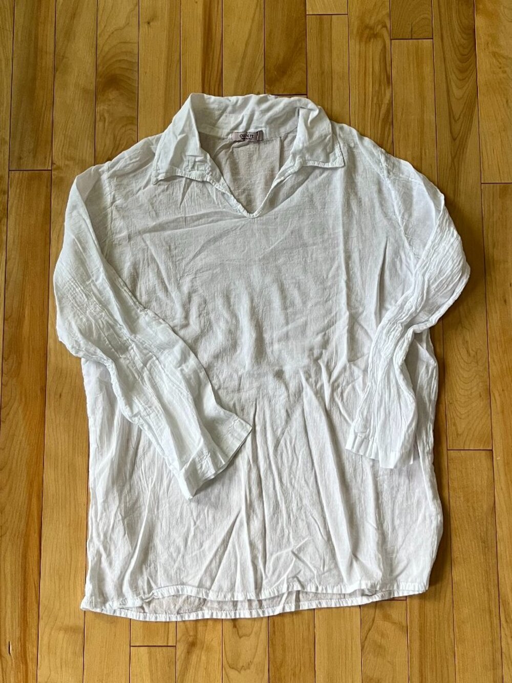 White linen dress shirt